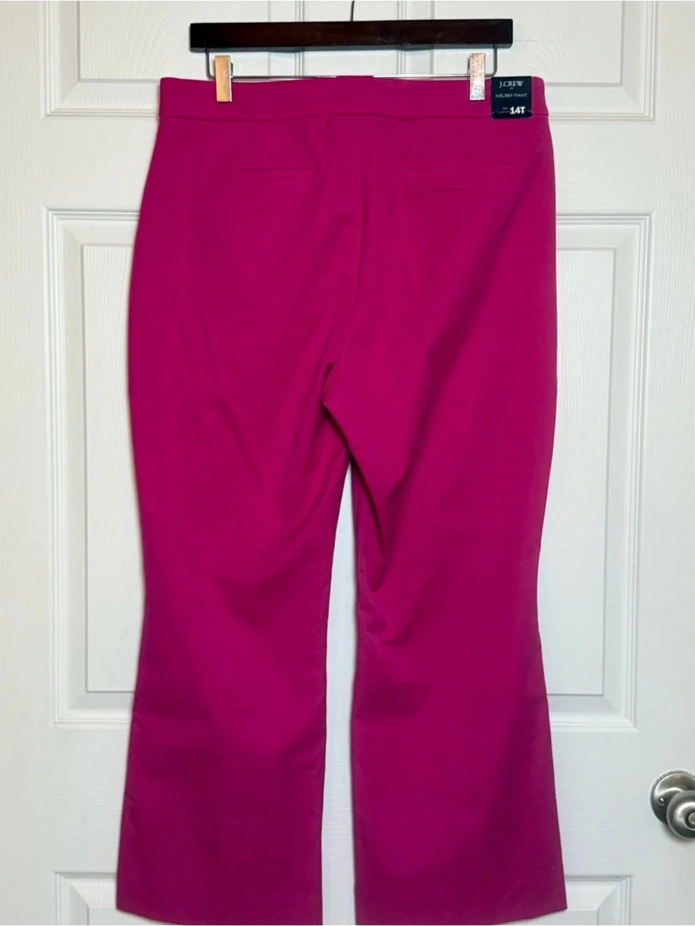 J. Crew Bright Fuchsia Cropped Boot-Cut Pants